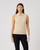 Peoria Oyster Beige Sleeveless Polo Shirt image 1