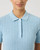 Madelene Breezy Blue Cable Knit Short Sleeve Polo Shirt image 3