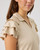 Frill Oyster Beige Cap Sleeve Polo Shirt image 3