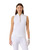 Trophy White Sleeveless Polo Shirt image 1