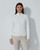 Rib White Zip Cardigan image 1