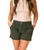 The Rae Pleated Shorts Army Green image 2