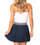 The Rae Pleated Skirt Navy image 6