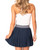 The Rae Pleated Skirt Navy image 6