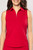 Golftini Red Sleeveless Zip Polo