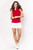 Golftini Red Sleeveless Zip Polo