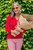 Golftini Red Stretch V-Neck Sweater