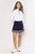 Golftini White/Navy Long Sleeve Cool Girl Mock Polo