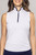 Golftini White/Navy Sleeveless Cool Girl Mock Polo