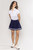 Golftini White/Navy Short Sleeve Capri Polo