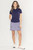 Golftini Navy/White Short Sleeve Capri Polo