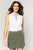 Golftini White/Olive Sleeveless Capri Polo