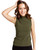 The Sloane Ribbed Mock Neck Army Green image 6