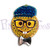 Bonjoc Emoji Nerd Swarovski Crystal Golf Ball Marker Accessory with magnetic hat clip.  Handcrafted with 100% genuine Swarovski crystal.  Perfect for corporate gifts or tee prizes. Comes with carrying pouch.