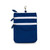 navy small tee pouch with white zippers