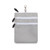 light grey tee pouch with black zippers