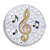 Bonjoc Music Note Swarovski Crystal Ball Marker with Magnetic Hat Clip. Handcrafted with 100% genuine Swarovski crystal.  Perfect for corporate gifts or tee prizes. Comes with carrying pouch.