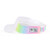 Side view of rainbow ombre kids visor.