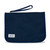 front view of navy shore thing wet dry bag with navy wrist strap