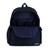Inside view of navy tennis backpack showing interior pockets.
