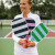 Model with Ame & Lulu Dropshot Pickleball Paddles - Captain, Bubbly, and Grasshopper