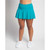 FestaSports Solid Aqua with Black Shorts Flounce Tennis Skort on model