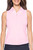 Rose Pink Sleeveless Zip Polo - GolftiniTops