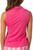 Hot Pink Sleeveless Zip Polo - GolftiniTops