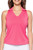 Hot Pink Sleeveless Lisa Sport Polo - GolftiniTops