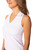 White Sleeveless Lisa Sport Polo - GolftiniTops