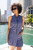 Navy Plaid Timeless Pleated Dress - GolftiniDress