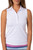 White Sleeveless Fabulous Polo - GolftiniTops