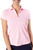 Rose Pink Short Sleeve Zip Polo - GolftiniTops