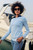 Seersucker Blue CHEERS Crewneck Sweater - GolftiniSweaters