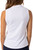 White Sleeveless Ruffle Polo - GolftiniTops