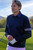 Men's Navy Striped Crewneck Sweater - GolftiniMen's Tops