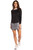 Black Long Sleeve Mesh Trim Top - GolftiniTops