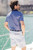 Men's Seersucker Blue Be An Athlete Short - GolftiniMen's Shorts