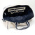 natural colored canvas pickleball bag with navy and white cotton webbing straps