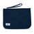 front view of navy shore thing wet dry bag with navy wrist strap