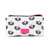 back view of nylon pouch with pink ame & lulu label on it
