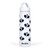 White water bottle with navy crossed paddles printed around the bottle.