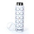 white water bottle with crossed golf club pattern in navy on bottle.