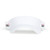 front view of white visor with navy rainbow crossed paddle pattern repeat