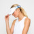 woman wears navy tie dye womens visor