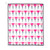 small white towel with hot pink and pink heart shaped golf balls and tee