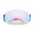 Front view of pink and blue tie dye kids visor