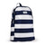 navy and white striped pickleball backpack side view