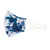 navy tie dye pattern face mask