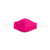 hot pink face mask with navy crossed golf club printed on one side